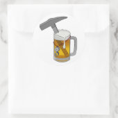 bierhamer ronde sticker (Tas)