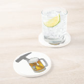 bierhamer zandsteen onderzetter (Zijkant)