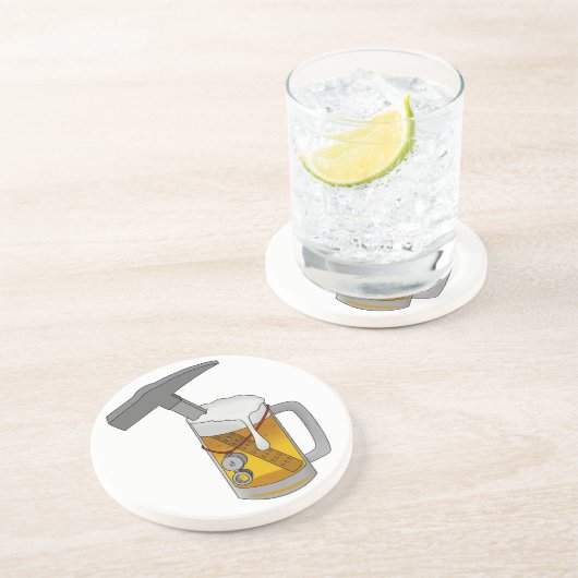 bierhamer zandsteen onderzetter (Zijkant)