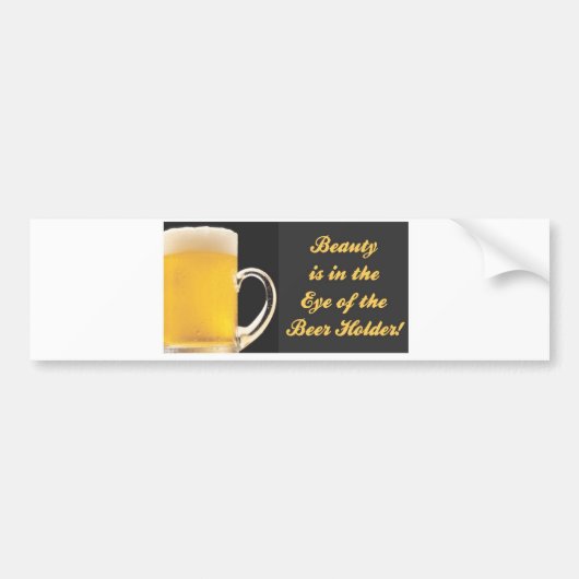 bierhouder bumpersticker (Voorkant)