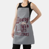 Bierige Kerst Vintage Feestelijke Feest Biermannen Schort (Insitu)
