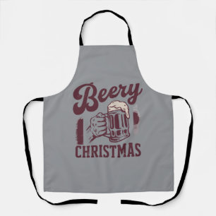 Bierige Kerst Vintage Feestelijke Feest Biermannen Schort