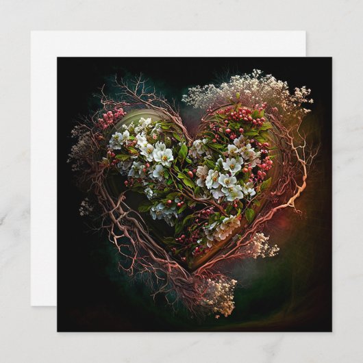 Bierigheid van het hart feestdagenkaart (Voorkant / Achterkant)