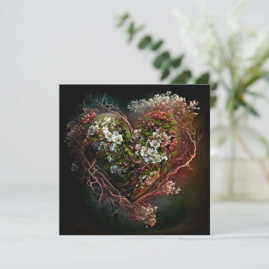 Bierigheid van het hart feestdagenkaart (Staand voorkant)