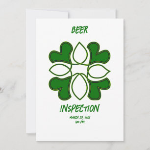 Bierinspecteur St Patricks Celtic Cross en Hoesje Feestdagenkaart