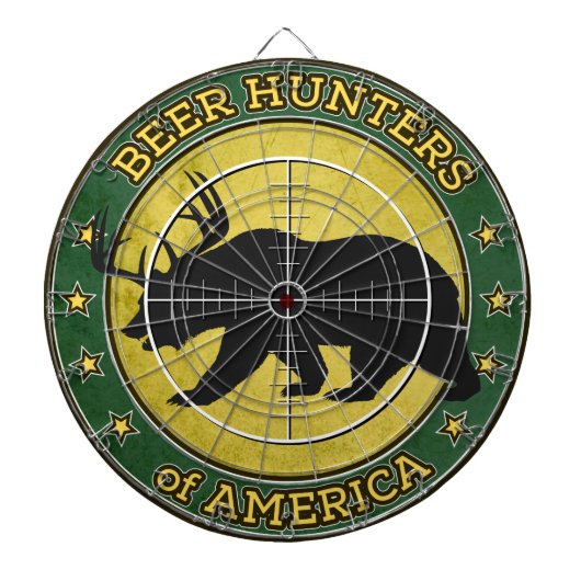 Bierjagers van Amerika (leuk beer met logo van gew Dartbord (Voorkant)
