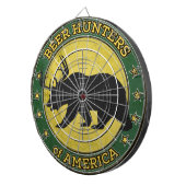Bierjagers van Amerika (leuk beer met logo van gew Dartbord (Voorkant Rechts)