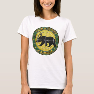 Bierjagers van Amerika (leuk beer met logo van gew T-shirt