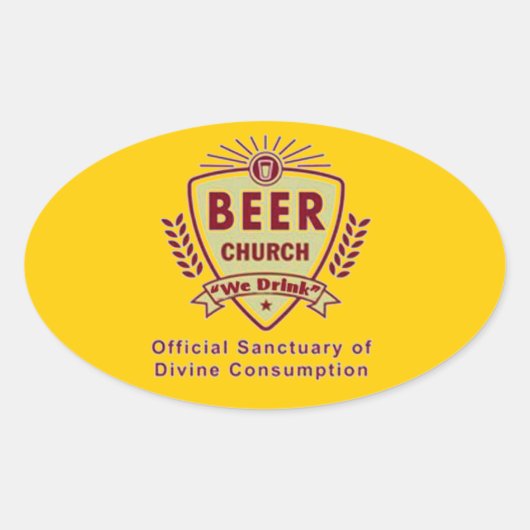 BIERKERK OVALE STICKER (Voorkant)