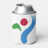 Bierkoeler met vlag van Seoul, Zuid-Korea (Blikje Voorkant)