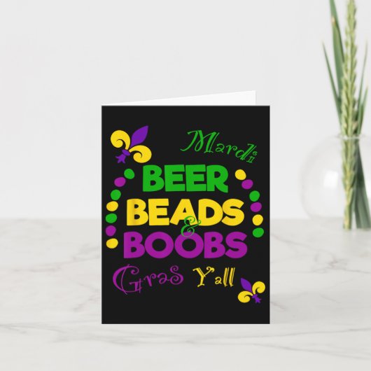 Bierkraal Borst Grappig Carnaval Party Mannen Gift Kaart (Voorkant)