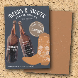 Bierlaarzen Cowboy Volwassenen Verjaardagsverrassi Kaart