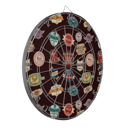  bierlabel collage dartbord (Voorkant Links)