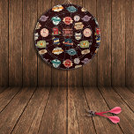 bierlabel collage dartbord<br><div class="desc">collage van het bieretiket met (facultatief) donkerbruin. U kunt de achtergrondkleur aanpassen!</div>