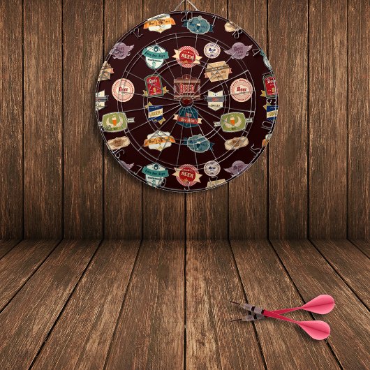bierlabel collage dartbord