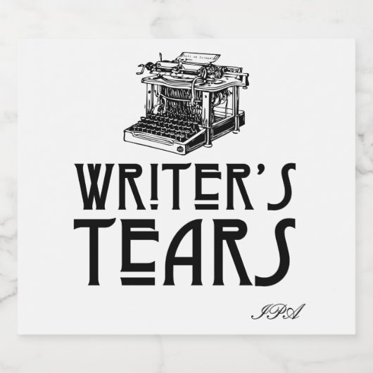  bierlabel schrijver bier etiket (Enkel label)