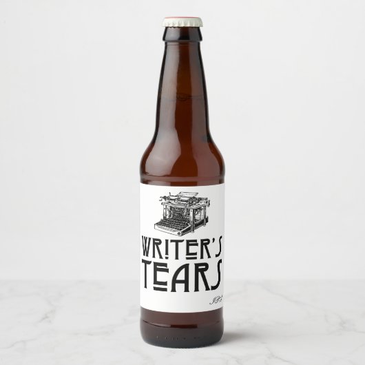  bierlabel schrijver bier etiket (Voorkant)