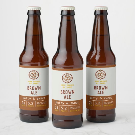 Bierlabel voor Brown Ale fles Bier Etiket (Flessen)