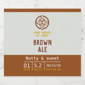 Bierlabel voor Brown Ale fles Bier Etiket (Enkel label)