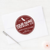  bierlabels - Voeg je eigen woorden toe en Ronde Sticker (Envelop)