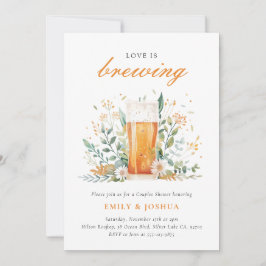 Bierliefde is het brouwen van paren Douche Uitnodi Kaart