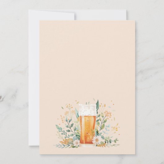 Bierliefde is het brouwen van verlovingsfeest kaart (Achterkant)