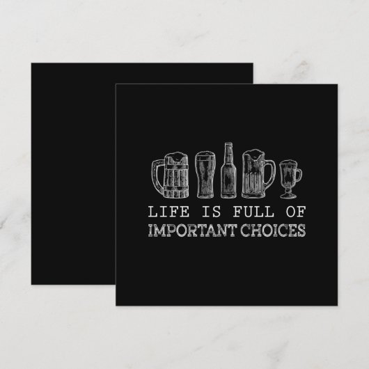 Bierliefhebber | Belangrijke keuzes Bier Kaart (Voorkant / Achterkant)