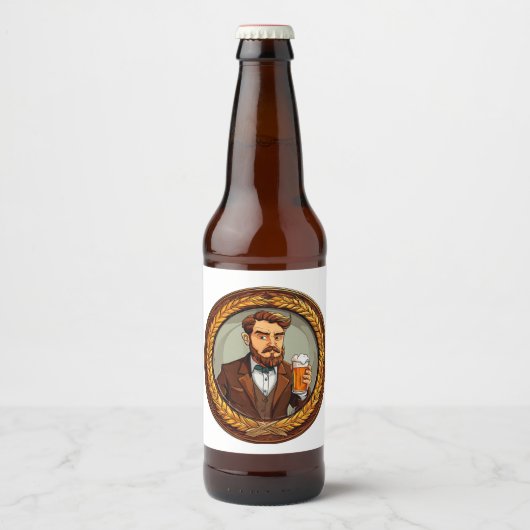 Bierliefhebber Bier Etiket (Voorkant)