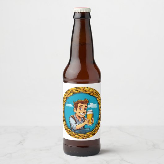 Bierliefhebber Bier Etiket (Voorkant)
