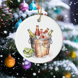 Bierliefhebber Emmer Keramisch Ornament<br><div class="desc">Dit ontwerp kan worden gepersonaliseerd door de Edit optie van het Ontwerp te kiezen. Je kunt ook overdragen naar andere objecten. Neem contact met me op via colorflowcreations@gmail.com of gebruik de chatoptie bovenaan de pagina als u dit ontwerp op een ander product wilt plaatsen of hulp nodig hebt. Bekijk meer...</div>