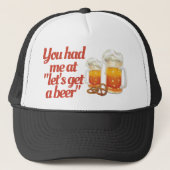 Bierliefhebber "je had me bij bier" Drinker Trucker Pet (Voorkant)