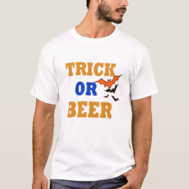 Bierliefhebber trick or treat Grappig Halloween sh T-shirt