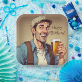 Bierliefhebber Verjaardag Papieren Bordje (Feest)