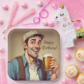 Bierliefhebber Verjaardag Papieren Bordje (Feest)
