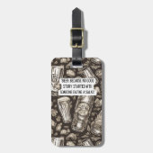 Bierliefhebbers bewerkbaar bagagelabel (Voorkant verticaal)