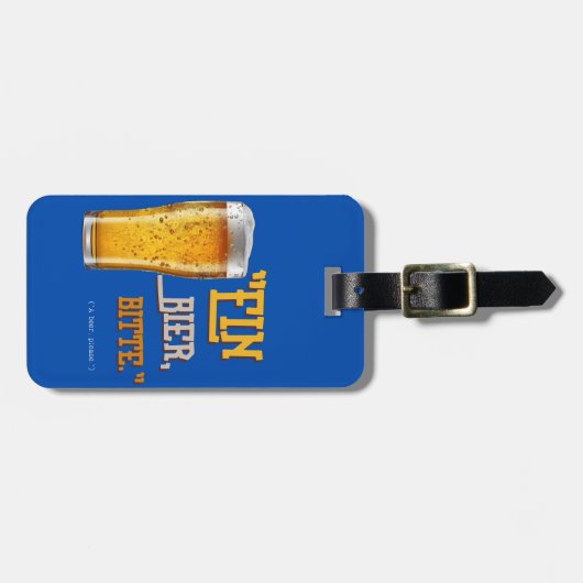 Bierliefhebbers bewerkbaar bagagelabel (Voorkant horizontaal)