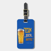 Bierliefhebbers bewerkbaar bagagelabel (Voorkant verticaal)