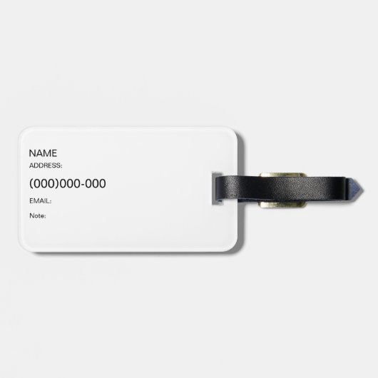 Bierliefhebbers bewerkbaar bagagelabel (Achterkant horizontaal)