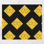 Bierliefhebbers bord bier etiket (Enkel label)