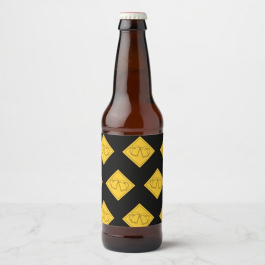 Bierliefhebbers bord bier etiket (Voorkant)