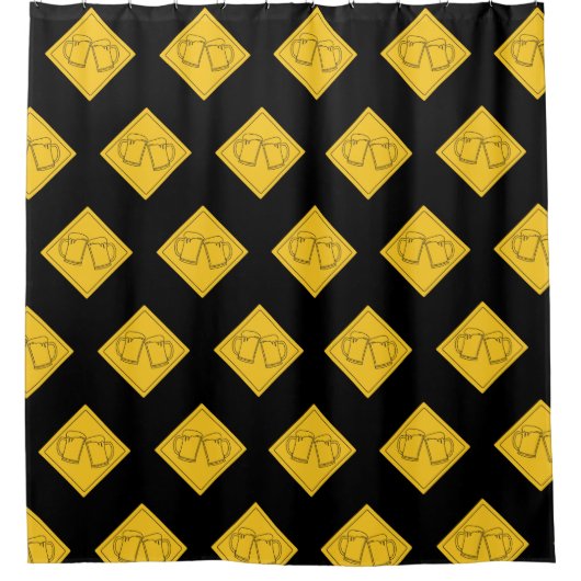 Bierliefhebbers bord douchegordijn (Voorkant)