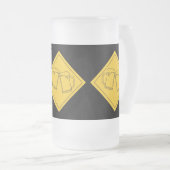 Bierliefhebbers bord matglas bierpul (Voorkant rechts)