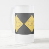 Bierliefhebbers bord matglas bierpul (Voorkant links)