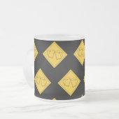 Bierliefhebbers bord matglas koffiemok (Voorkant links)