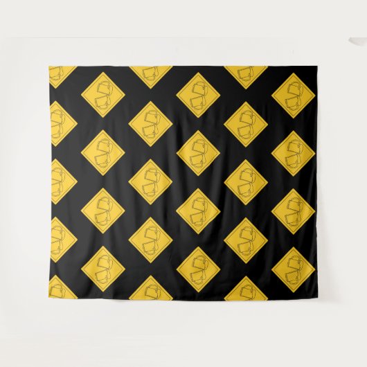 Bierliefhebbers bord wandkleed (Voorkant (horizontaal))