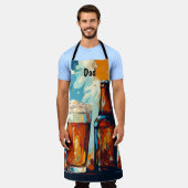 Bierliefhebbers gepersonaliseerde BBQ keuken Schort (Gedragen)