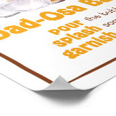 Bierluier Party Baby shower Dad-Osa Bar Poster (Hoek)