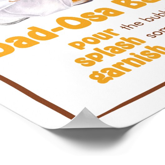 Bierluier Party Baby shower Dad-Osa Bar Poster (Hoek)