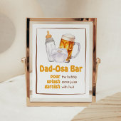 Bierluier Party Baby shower Dad-Osa Bar Poster