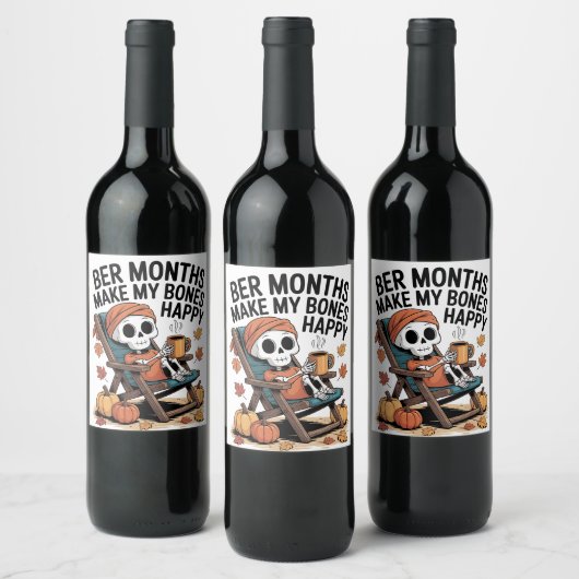 biermaanden maken mijn Botten blij met kerst Wijn Etiket (Flessen)